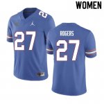 Women's Florida Gators #27 Jahari Rogers NCAA Nike Blue Authentic Stitched College Football Jersey AAI2562OJ